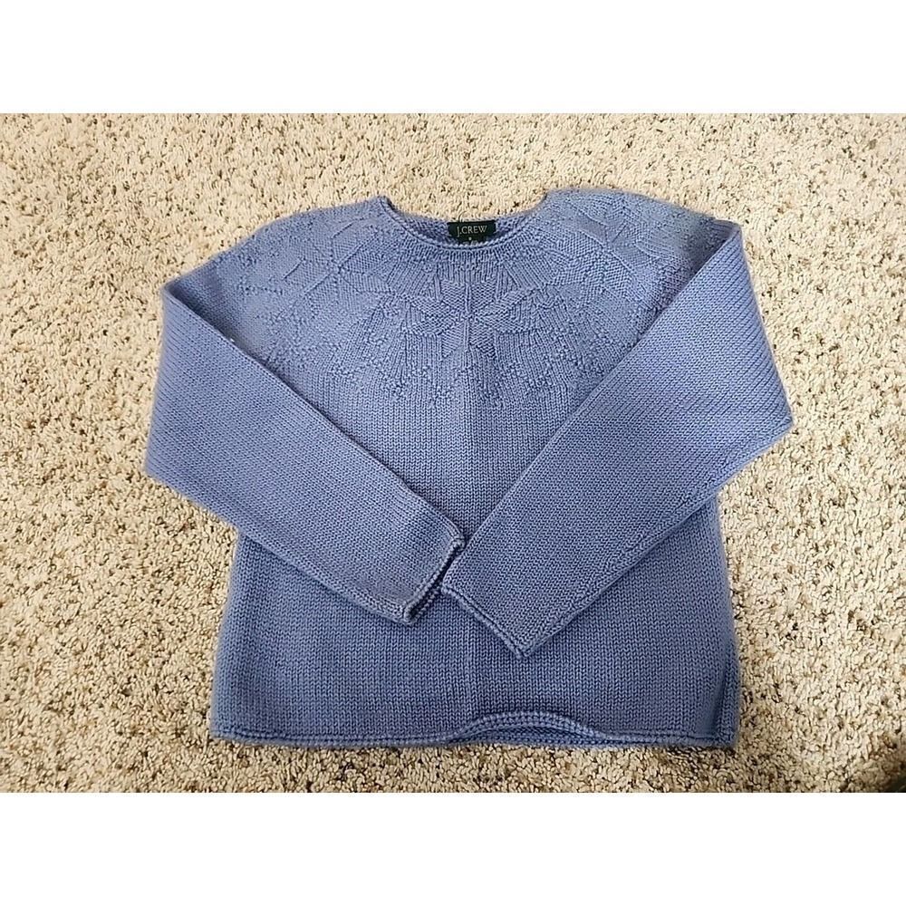 Womens J. Crew 100% wool Sweater With Snow Flakes Small